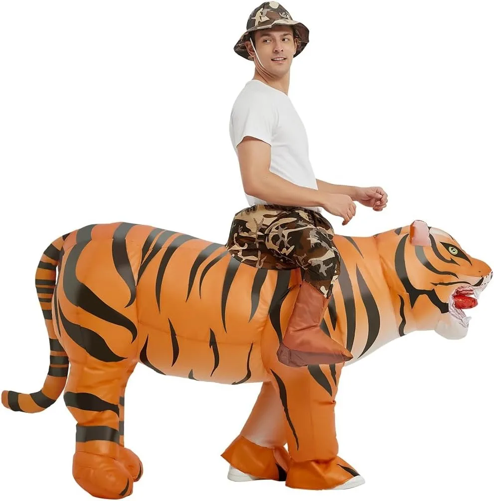 Inflatable Tiger Costume for Adult Halloween Costume Women Man Funny Blow up Costume for Halloween Party Cosplay view 5