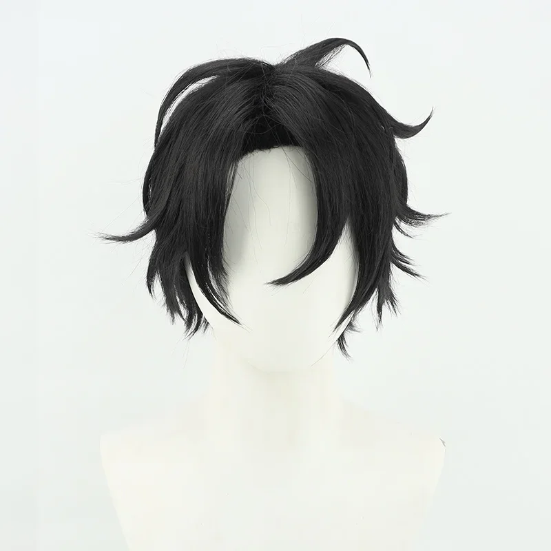 Anime Call of The Night Yamori Kou/Asai Akira Cosplay Wig Short Black Heat Resistant Hair Role Play