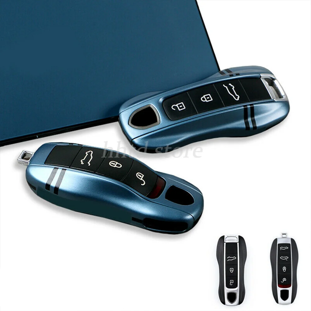 

Metal Remote Start Smart Key Fob Cover Case Shell Auto Accessories Protector Holder For Porsche Cayenne Panamera Taycan Macan