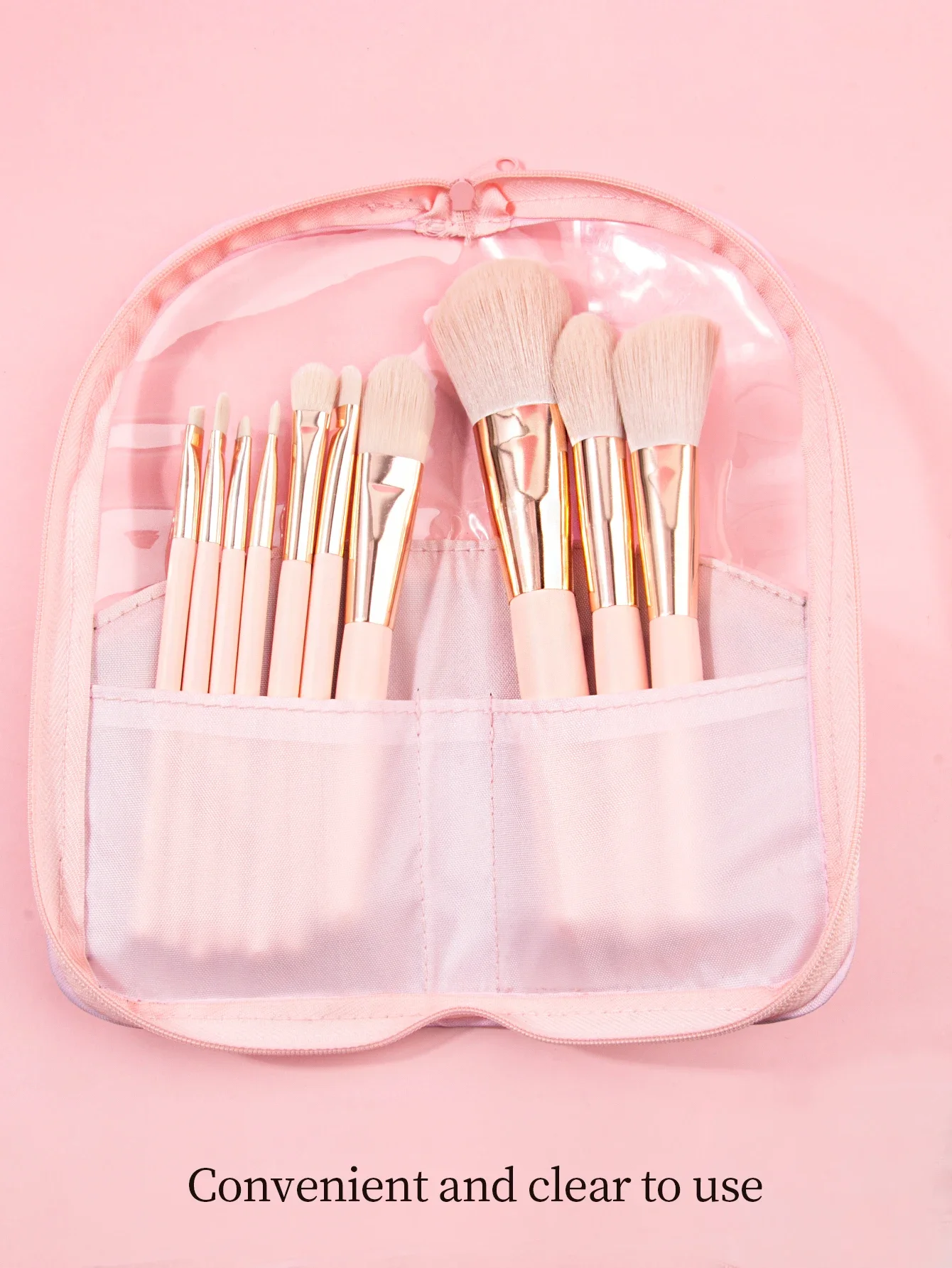 Estuche para brochas de maquillaje, soporte para brochas de maquillaje, bolsa de cosméticos impermeable de viaje, taza de maquillaje plegable de pie con cremallera