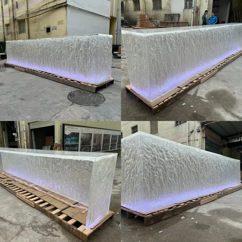 Custom Transparent Resin Bar Table Imported Material Personalized Lighting Atmosphere High End Wine Counter for Home