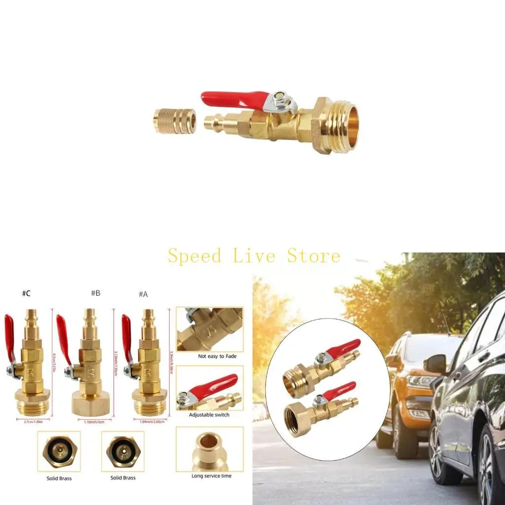 

547c Animeize Adapter с 1/4 дюймом мужской быстрого соединительной штекеры и 3/4 дюйма мужской нити GHT, 1/4 дюйма мужского и