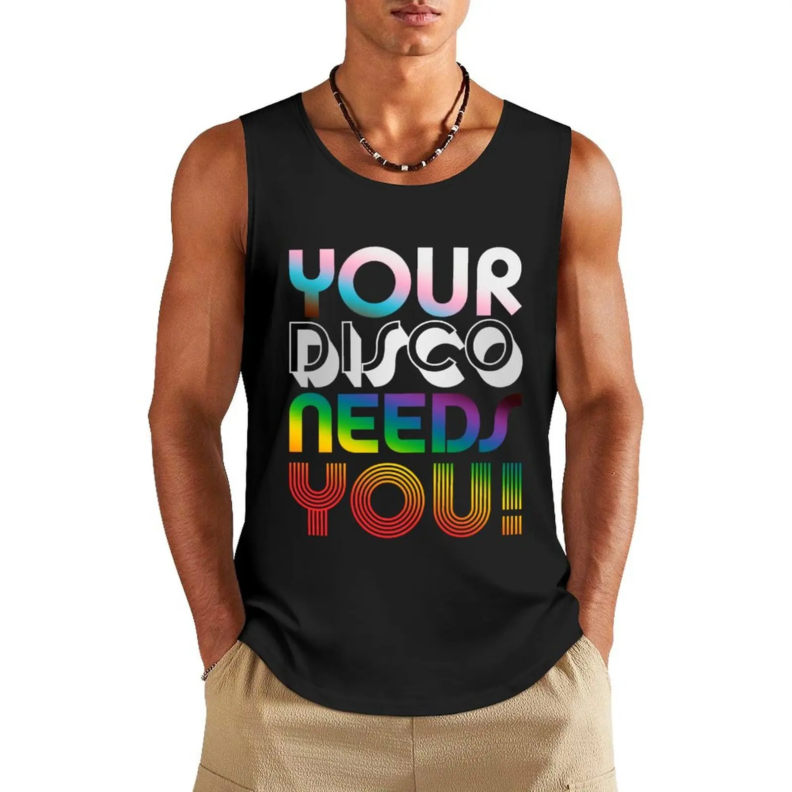 

Your Disco Needs You - Kylie Minogue - Light Years - Progress Pride Colours LGBTQIA+ Tank Top