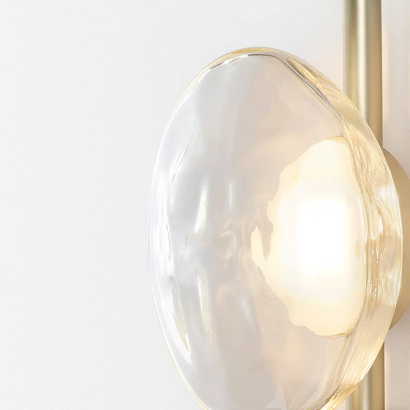 Nordic transparent glass wall lamp black gold metal frame design bedroom living room dining area corridor porch room lighting