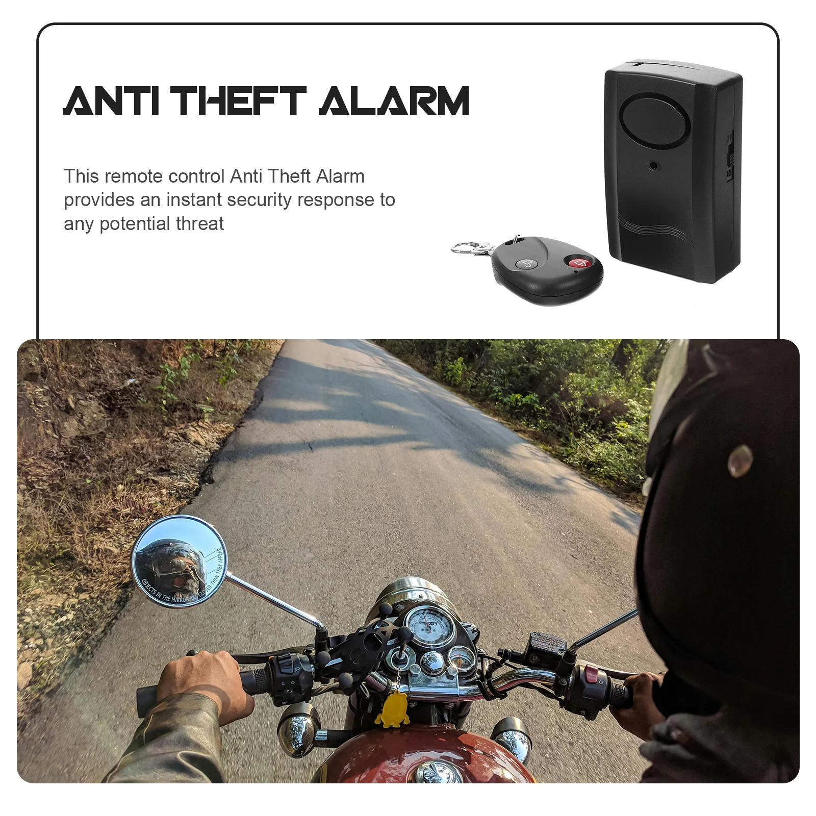 1Set إنذار الاهتزاز إنذار مضاد للسرقة اللاسلكي التحكم عن بعد دراجة نارية مركبة الأمن الاستشعار لنافذة باب الدراجة #3