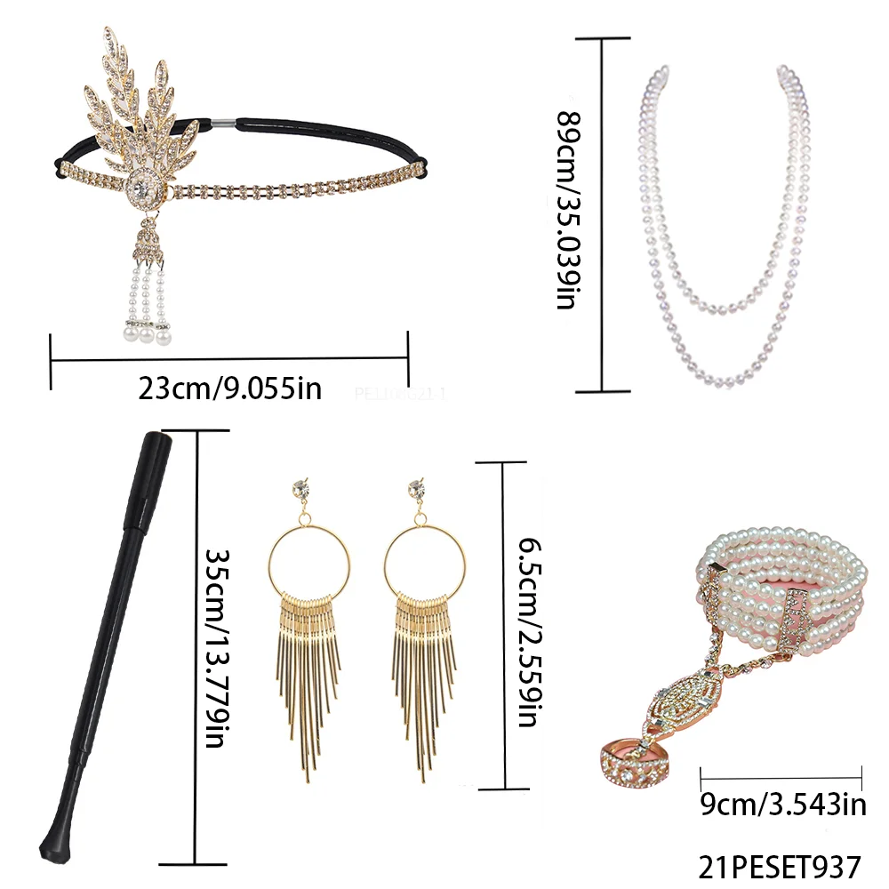 

PESENAR Это набор аксессуаров в стиле 1920-х годов, включая головные уборы, украшения из жемчуга и более идеально подходит для винтажной тематической вечеринки