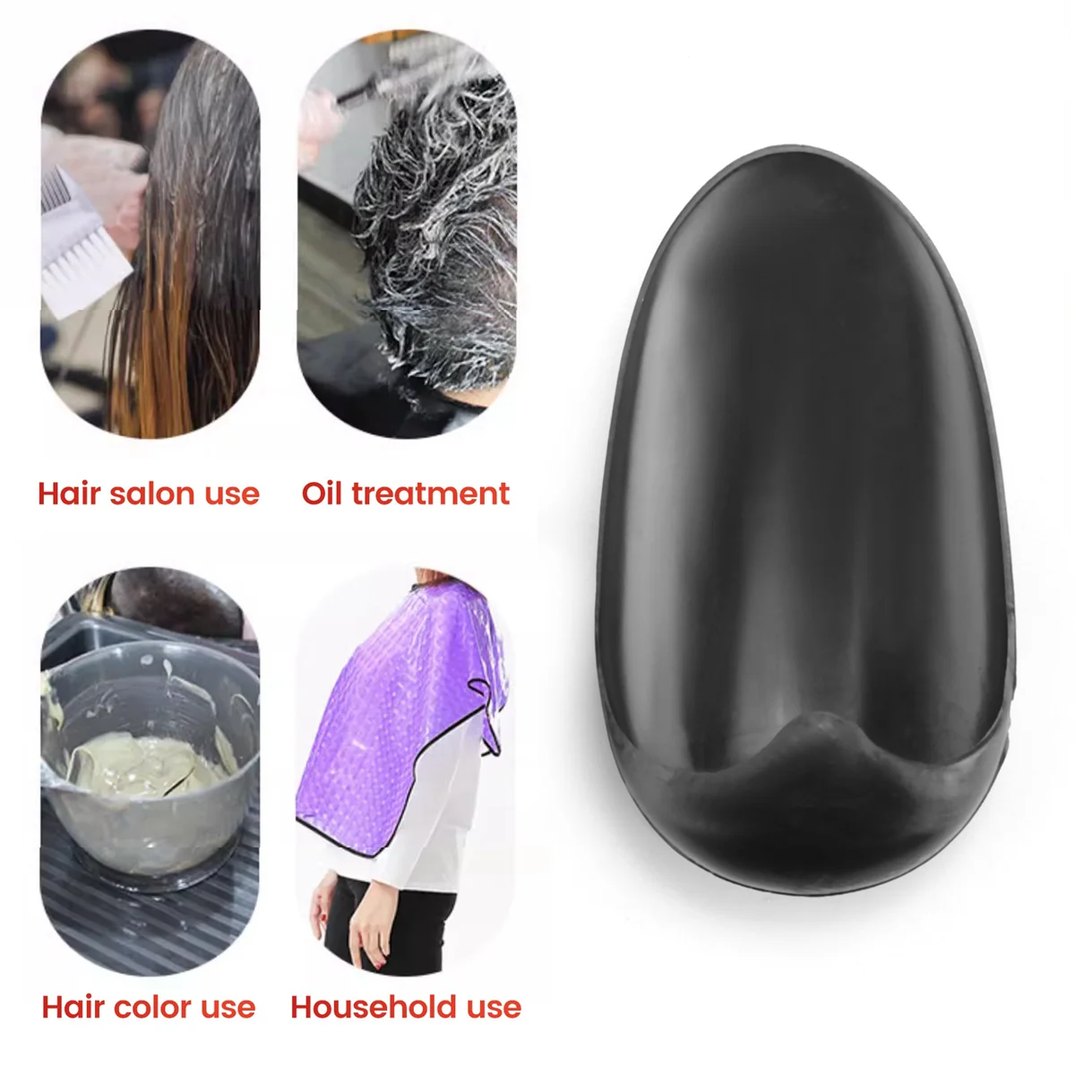 10 Pairs Black Plastic Hairdressing Dye Coloring Ear Cover Shield Protector