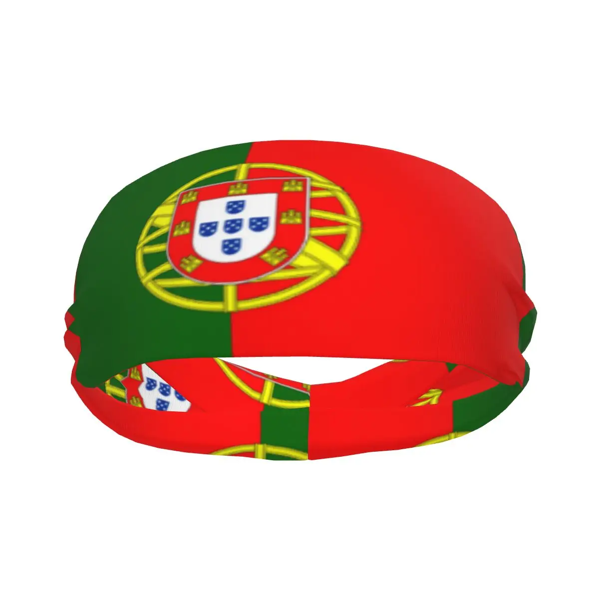 Flag Of Portugal Elastic Hair Band Yoga Headband Makeup Hair Hoop Headwrap