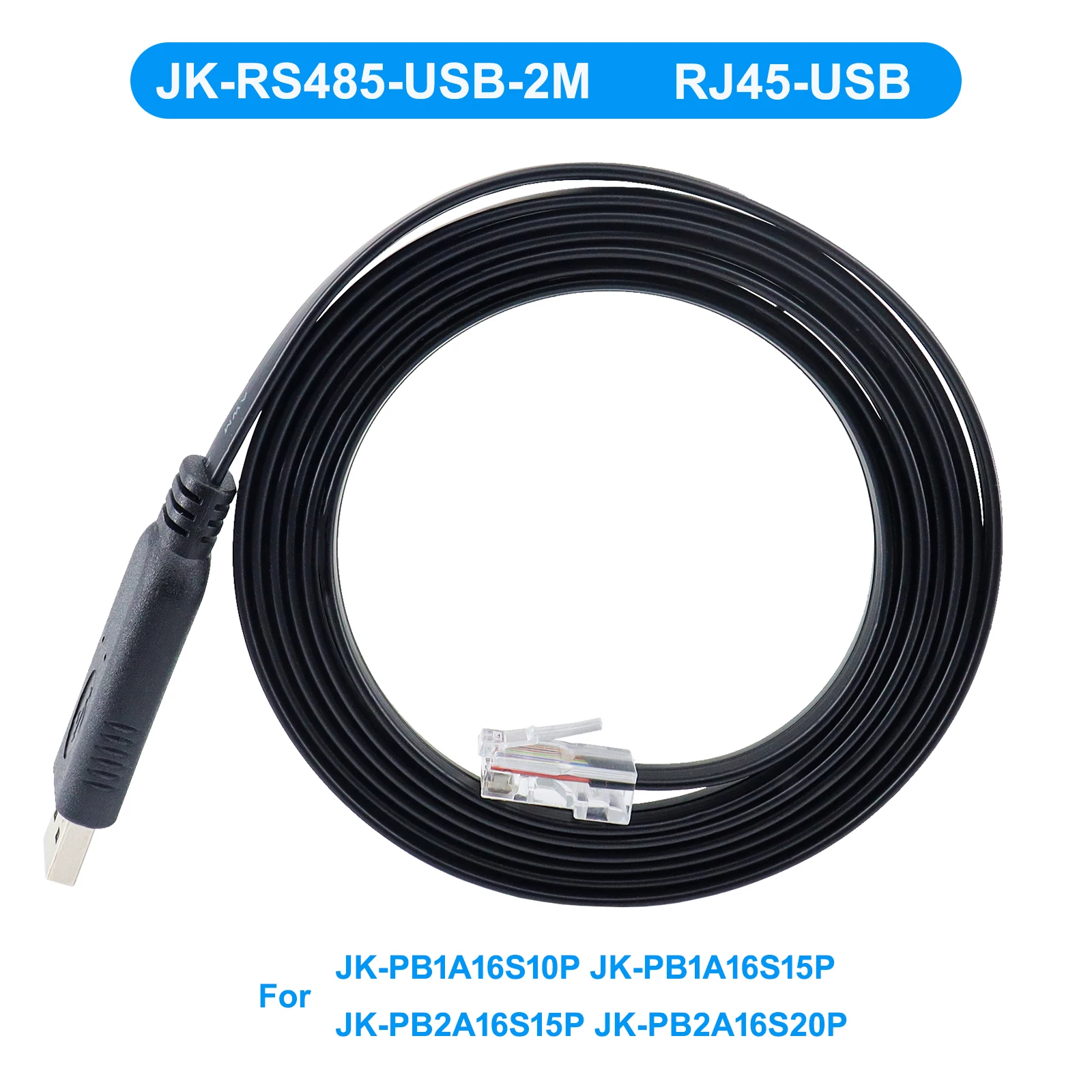 JK BMS JIKONG اكسسوارات RS485 كابلات اتصال الكمبيوتر LLT RJ45 إلى USB شاشة الكريستال السائل LED مؤشر لوحة وحدة متوازية JKBMS #5