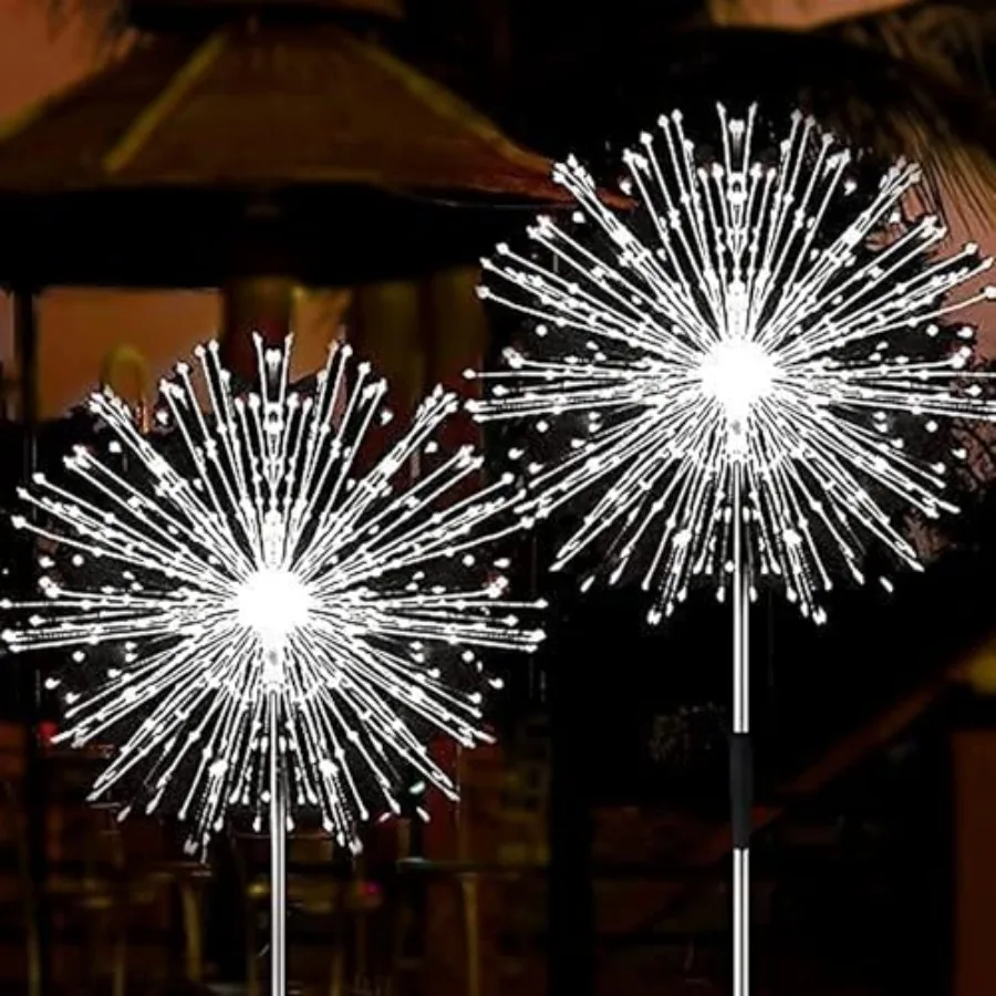 

Solar Firework Lights, 10 LEDs Lighting Modes Solar Garden Lights Outdoor Waterproof for Yard Patio Walkway Pathway Party Weddi