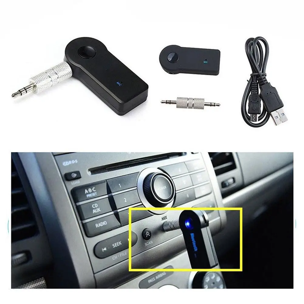 2 In 1 Wireless Bluetooth-compatible Receiver Transmitter AUX Adapter Music Adapter Receiver 3.5mm Car Phone Audio Stereo M W5I5