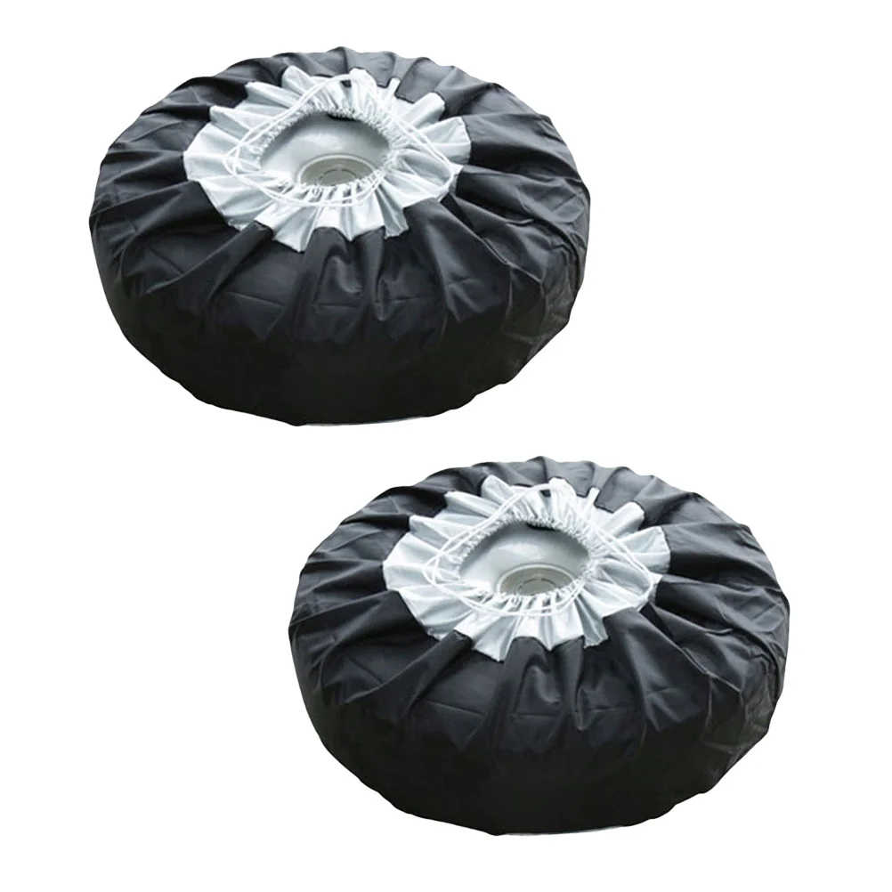 Funda protectora para neumático de repuesto de coche, tela Oxford Premium, impermeable, a prueba de sol, para rueda de 65Cm, resistente al polvo y a los arañazos, 2 uds.