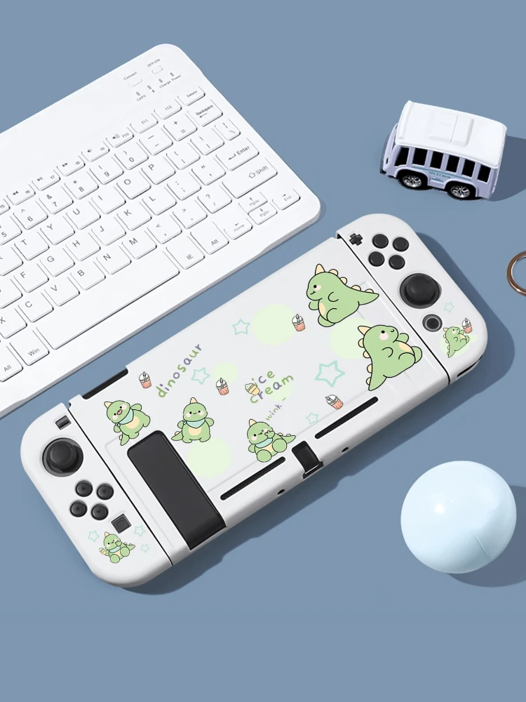 Petit dinosaure pour Nintendo Switch, étui de protection en TPU souple pour Console Joycon, accessoires pour hôte de jeu
