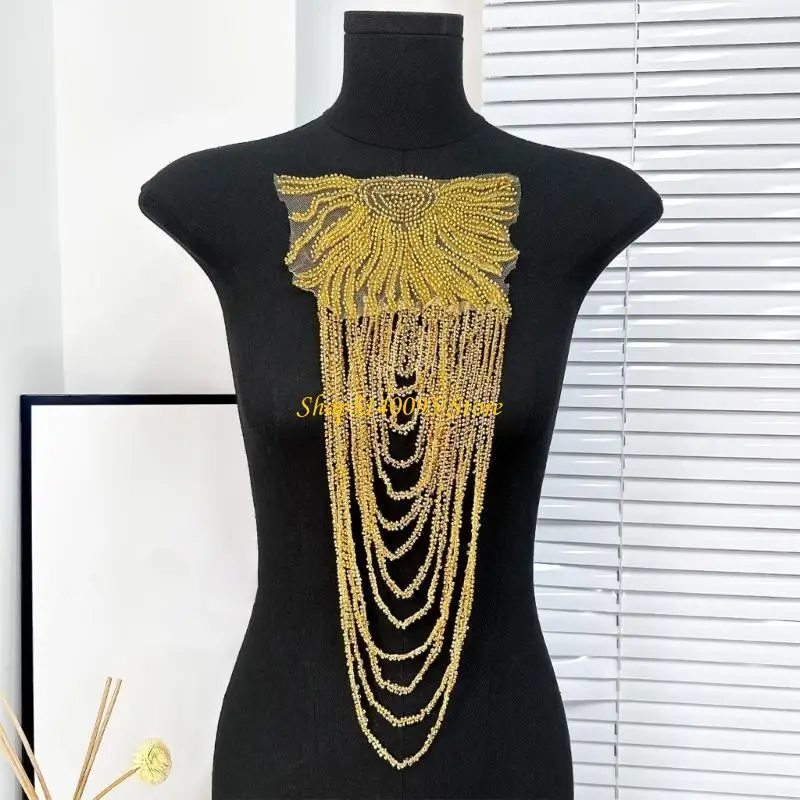 dxae結婚式の肩エポレットスパンコールエポレットイブニングパーティーショルダーアクセント