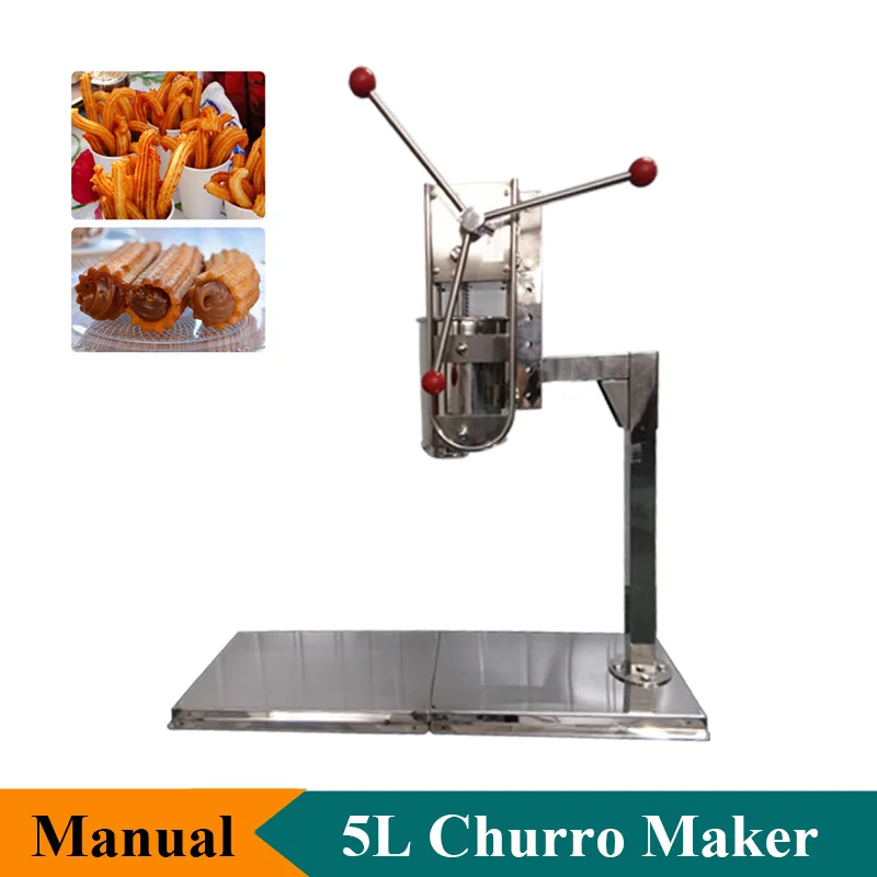 

Commercial Manual 5L Churro Maker Spanish Latin Fruit Machine with or without Deep Fryer Stainless Steel