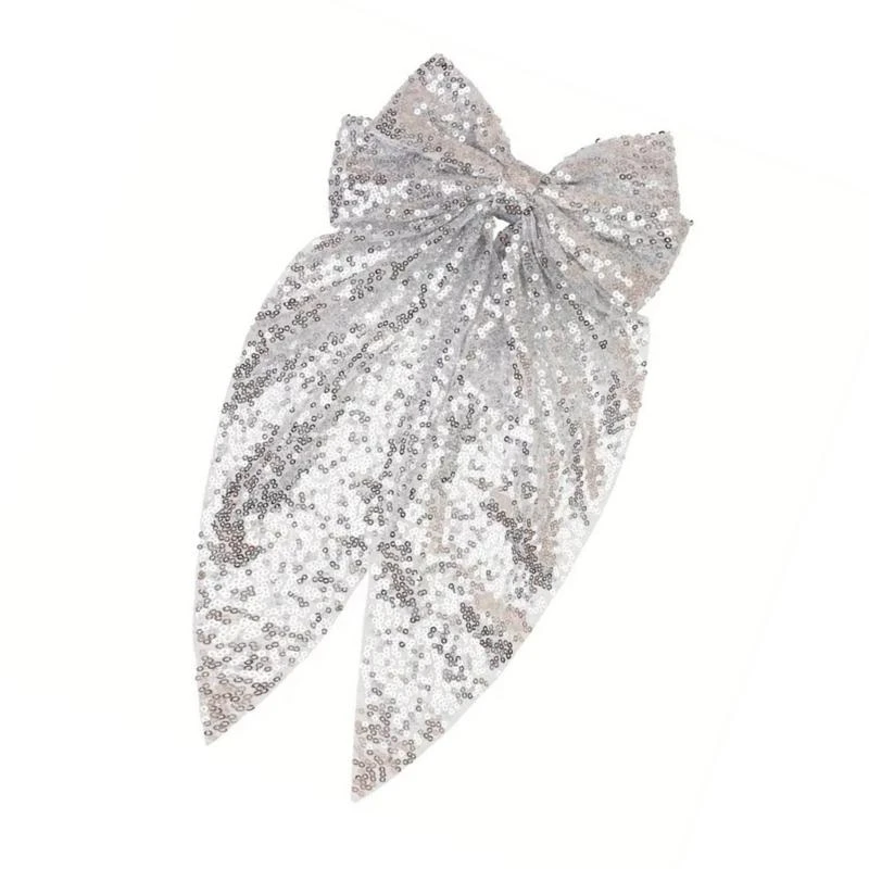 

Elegant Silver Bows Hairpin for Women and Girls Novelty Gorgeous Bows Hair Clip 15UB