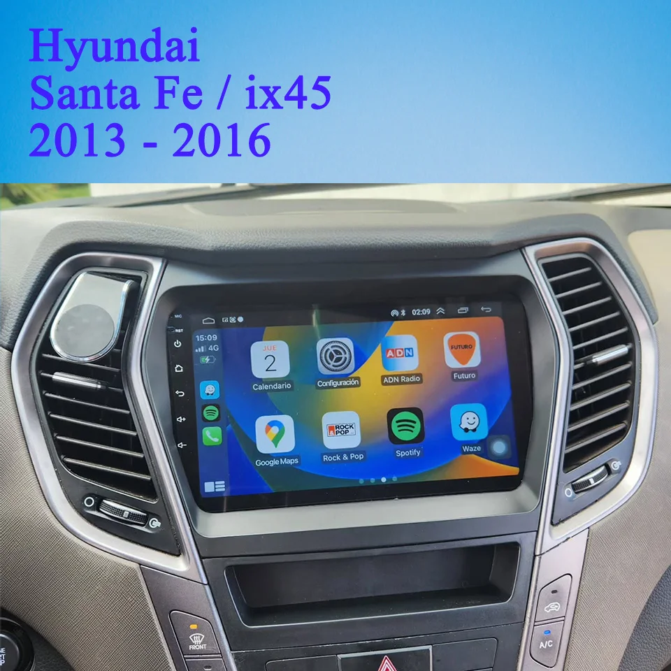 

For Hyundai ix45 Santa fe 2013 2014 2015 2016 8Core 8G Ram Car GPS Navigation Monitor Video Music DVD Cassette With 4G Sim WiFi