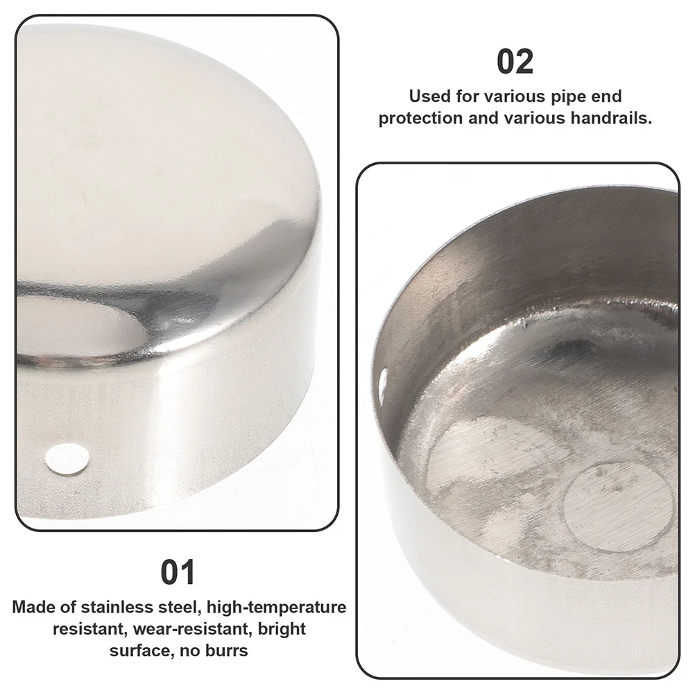 2 шт. торцевая крышка для лестничных перил, аксессуары для трубок для перил, наружные колпачки, направляющие, металлические заглушки для проволоки с круглыми отверстиями