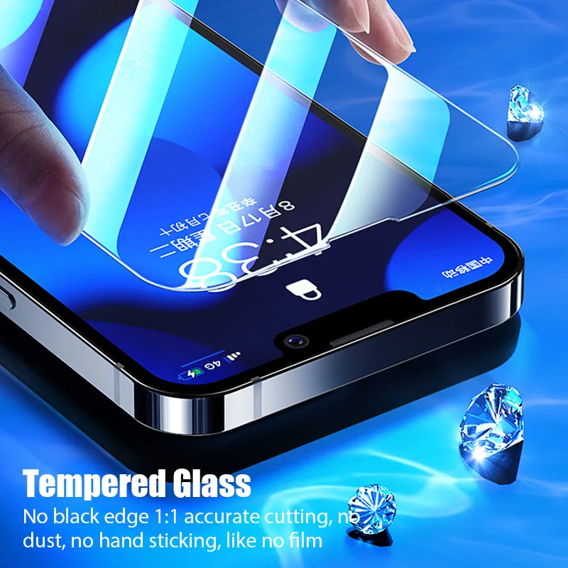 5PCS Tempered Glass for iPhone 16 15 14 13 12 11 Pro Max SE 2020 X XR XS Screen Protector for iPhone 12 13 Mini 14 15 8 7 Plus 6