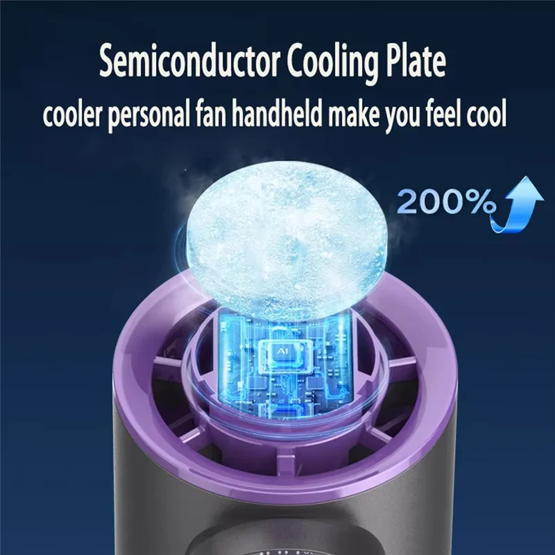 ABRE-Handheld Semiconductor Refrigeration Fan, Rechargeable Portable Cooling Fan, Air Cooler For Outdoor Use