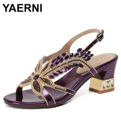 Diamond studded sandals for women fashionable and sexy women's shoes high heels for banquets women's wedding shoes