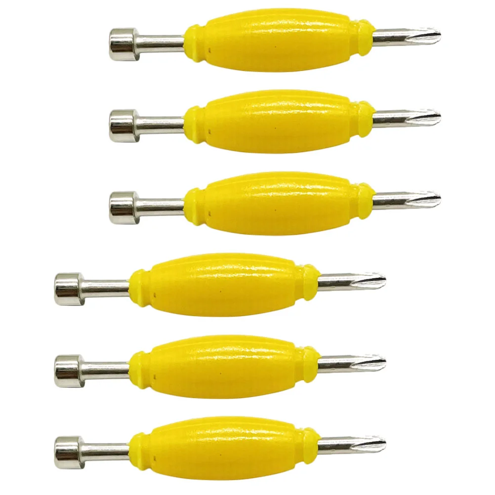 6 Pcs Tool Skateboard Screwdriver The Tools Dual Tip Metal Fingertip Screwdrivers