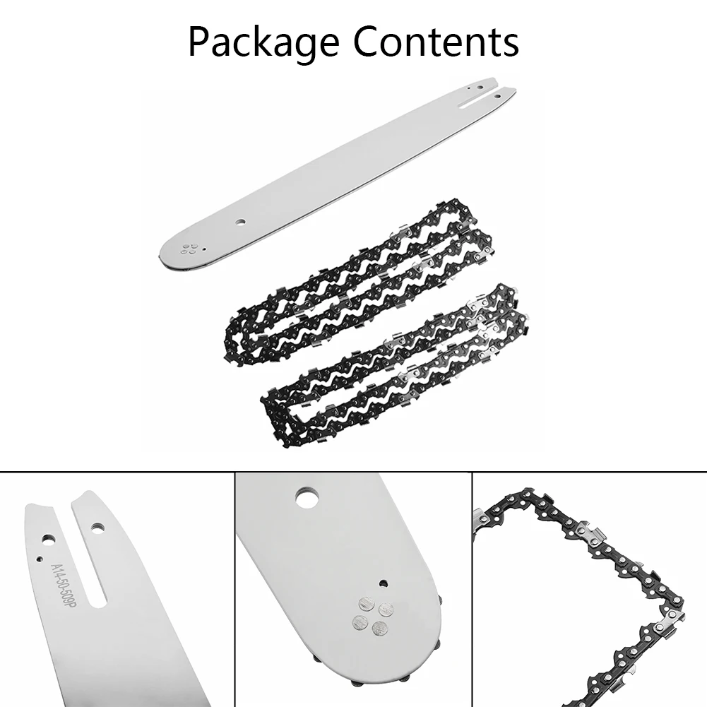 

Great New Perfect Portable Practical Super Chains Steel Guide Bar Replacement Silver 017 MS170 HT70 MSE160 2Pc