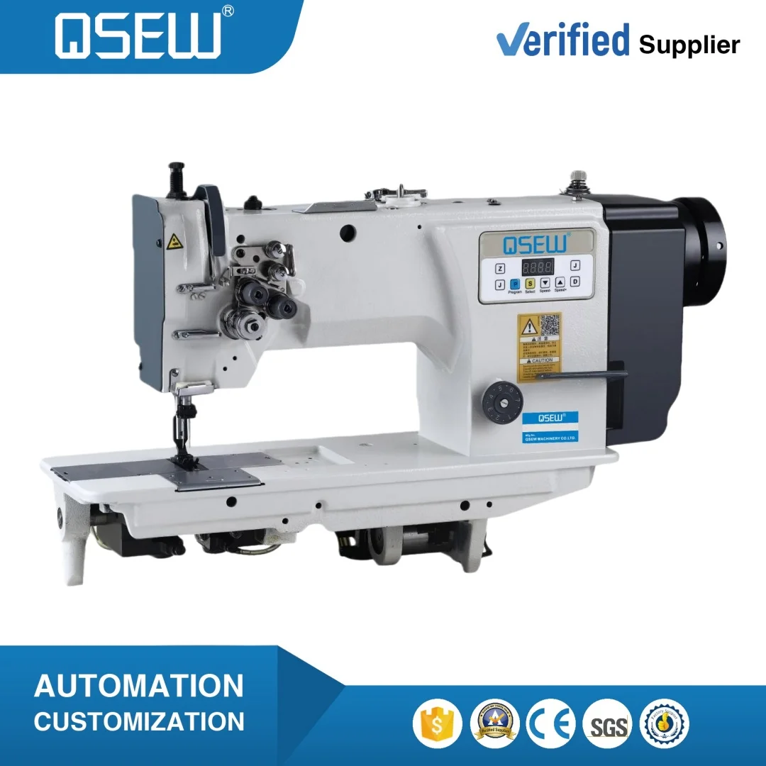 

QS-4400DW Single Needle Compound Feed for Leather Walking Foot Lockstitch Big Hook Industrial Sewing Machine
