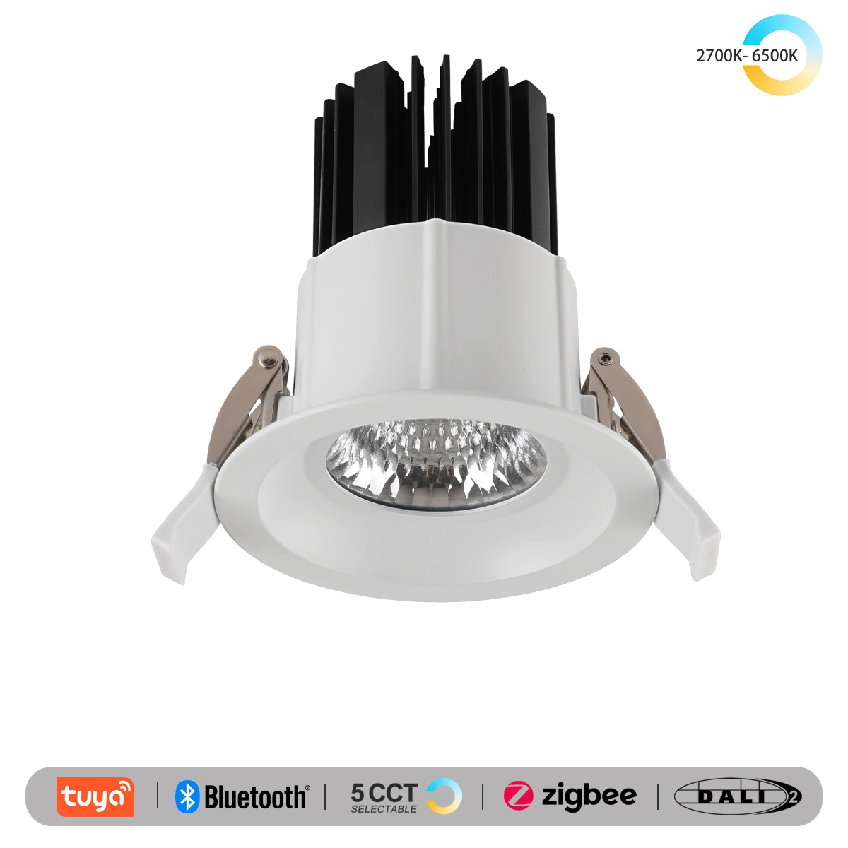 

5 CCT Switchable/ Tuya Zigbee/ Matter/ Dali Smart Recessed LED Ceiling Spotlight Black White Fixtures Lighting Indoor Downlight