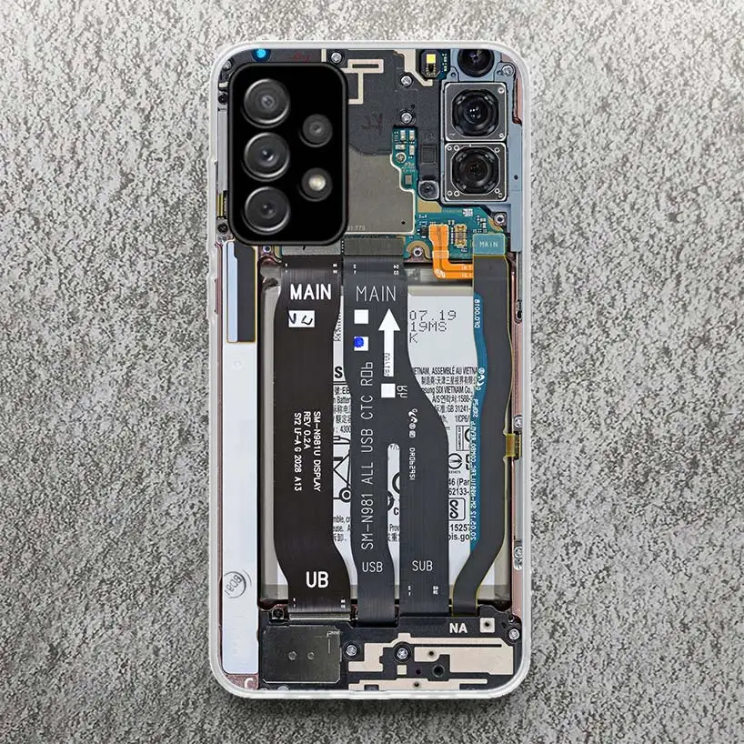 Motherboard Circuit Funny Pattern Phone Case for Samsung Galaxy A14 A54 A15 A55 A13 A53 A12 A52 A25 A35 A24 A34 A23 A33 A22 A32 