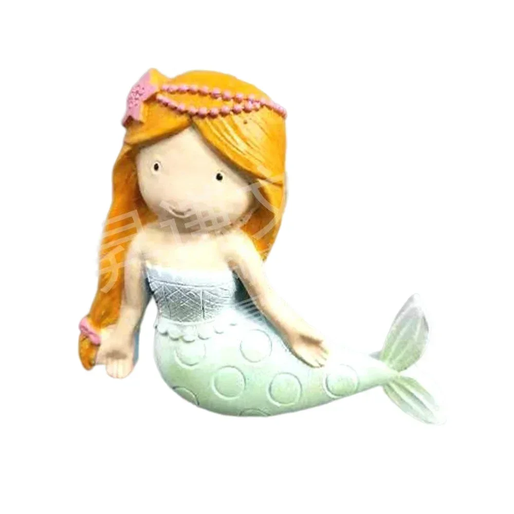 Mermaid Creative Personality Design Multicolor Optional Resin Refrigerator Sticker Home Decor Kitchen Post-it Message Board