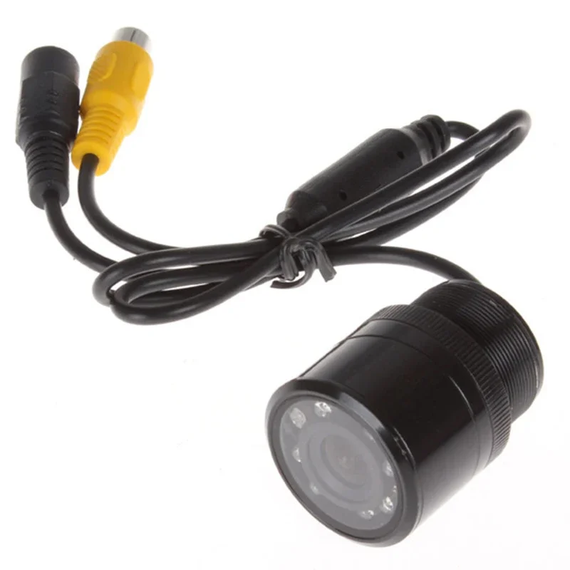 Car Rear View Reverse Camera Universal 28MM HD Night Vision Car CCD Front View Camera Waterproof with 6M Video Cable