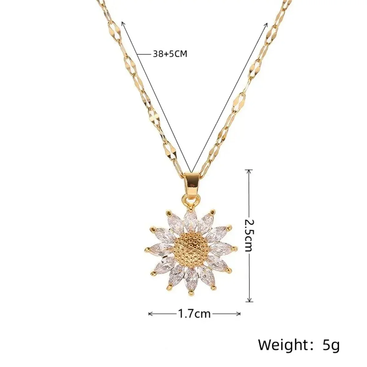 New Fashionable Sweet and Cute Micro Inlaid Zircon Women\'s Necklace Fashion Women\'s Necklace Jewelry Gift