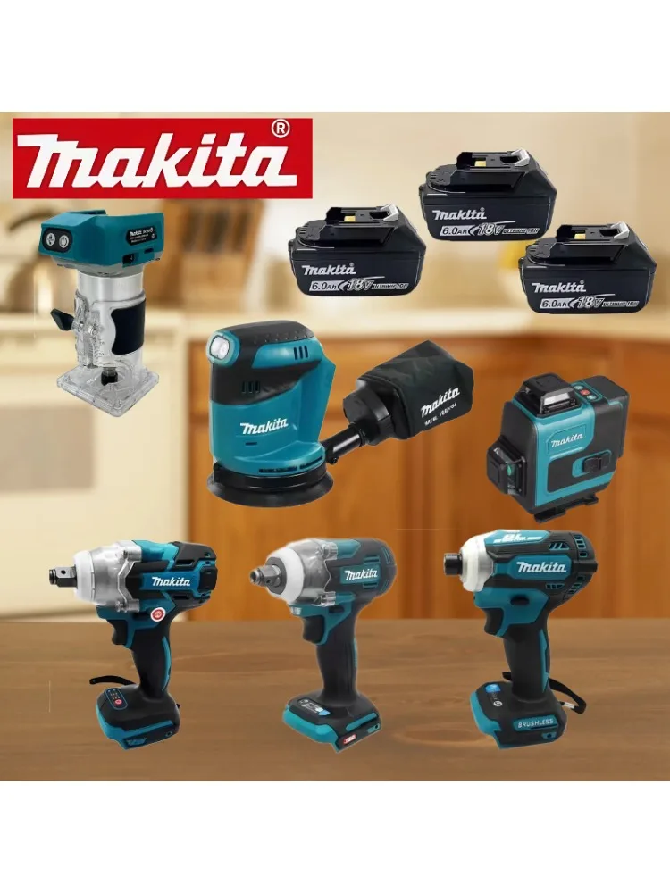 Makita gereedschapset Borstelloze elektrische slagboormachine, haakse slijper, elektrische cirkelzaag combikits - afbeelding 2