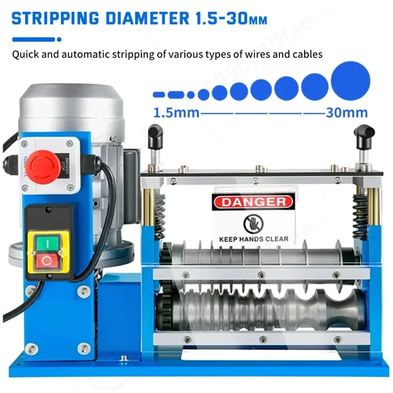 220V 180W Electric Wire Stripping Machine 1-25mm Cable Stripper Copper Peeler For Copper Aluminium Wire Recovery