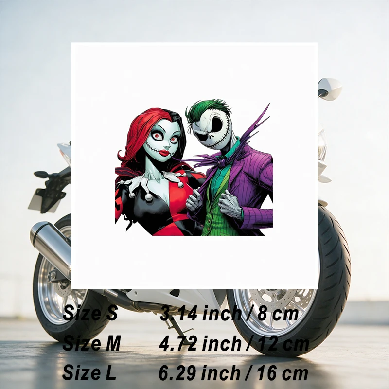 Car Stickers Halloween Couple Vinyl Decal Waterproof Die Cut Scratch Resistant for Car Window Auto Decor