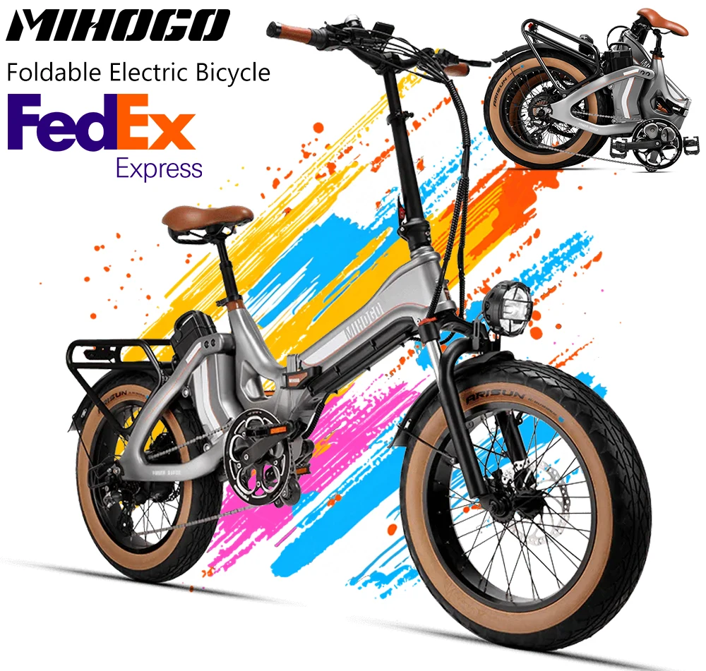 

Складной электрический велосипед MIHOGO One, двигатель 750 Вт, максимальная скорость ​ ​ 25 миль в час, максимальный диапазон 150 миль, аккумулятор 48 В, 29 Ач, 7 скоростей,