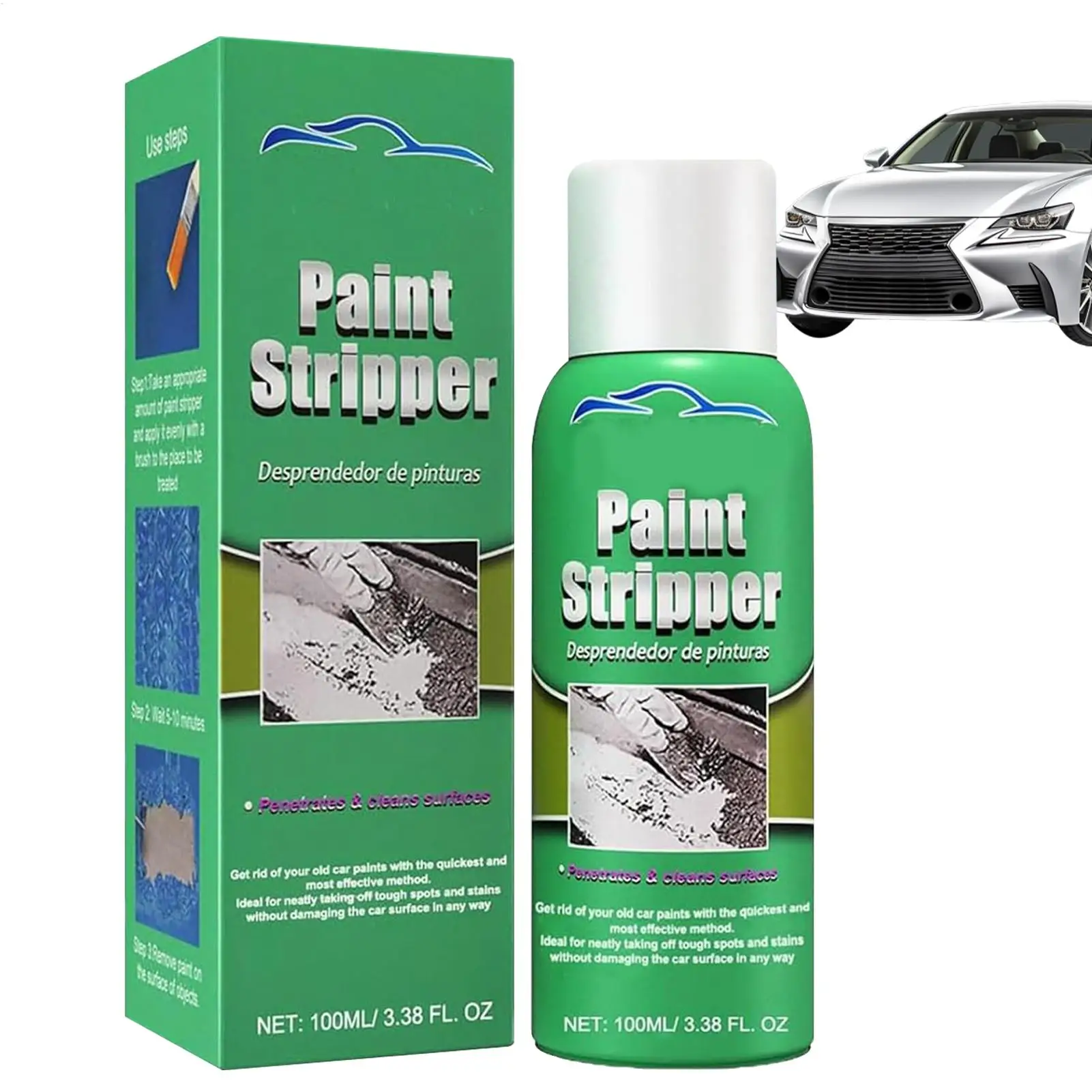 100ml Paint Stripper Spray Spray Paint Remover Multi Material Cleaning Dust Remover On Car Furniture Machinery Metal Glass