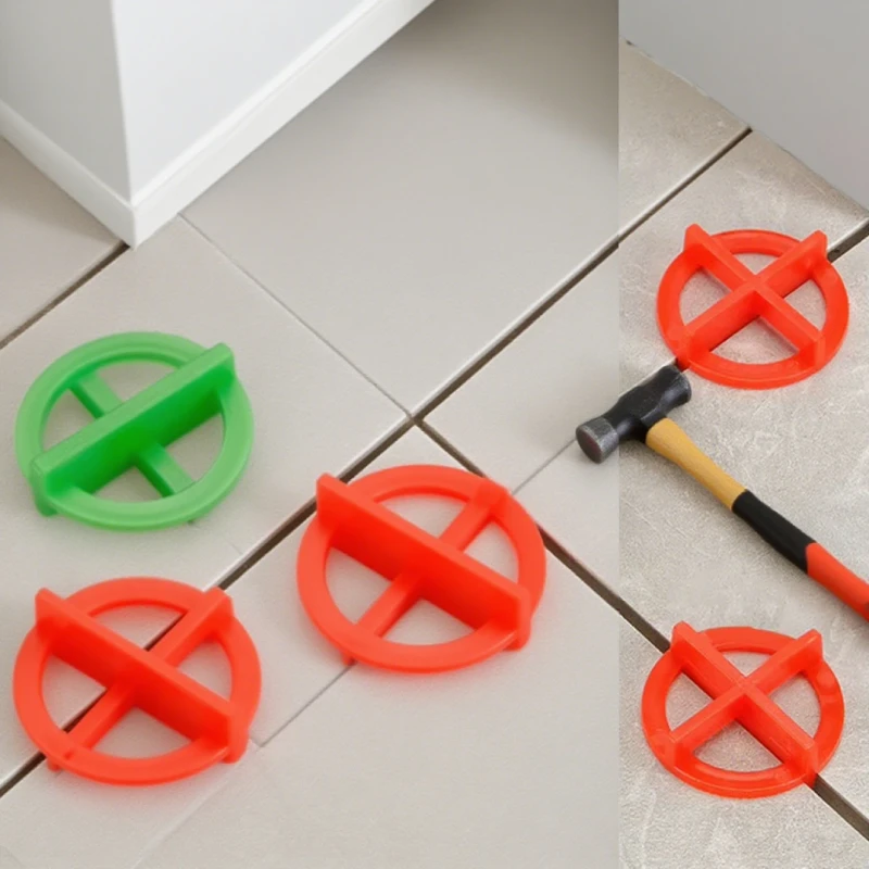 100Pcs Ceramic Tile Leveling System Spacers Clips Wedge For Tiling Fixing Floor Wall Gap Leveling System Construction Tools