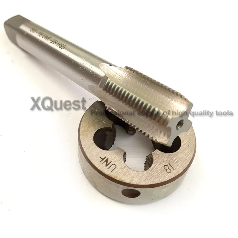 2pcs Unified Screw Left Hand tap die set unc 5/8 UNC5/8-11 5/8-11 UNC5/8 LH Fine thread taps round Dies UNF 5/8-18 UNF5/8-18