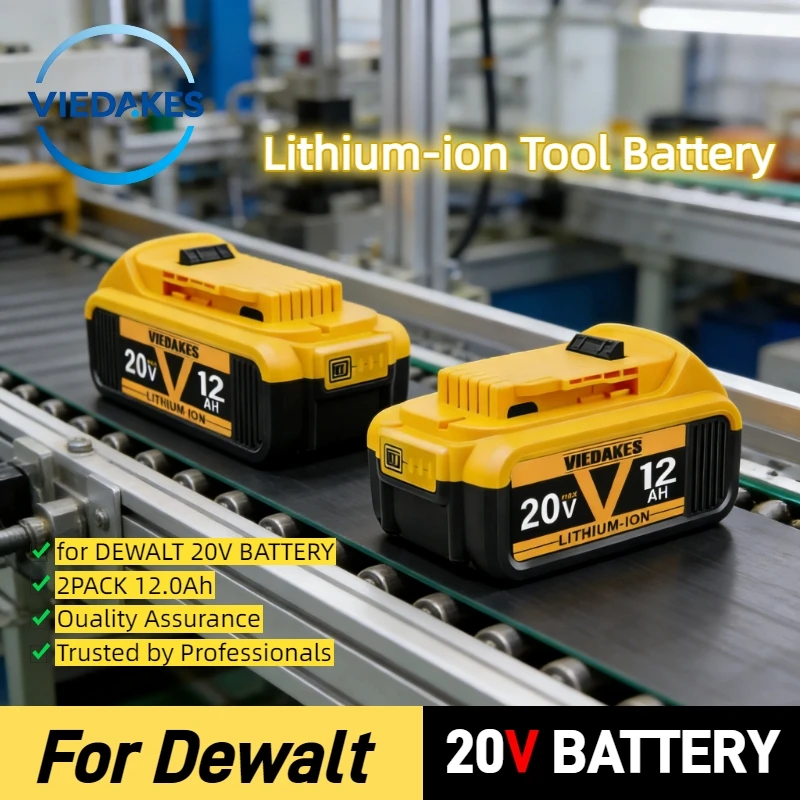 

Original for DeWalt 20V battery 12Ah, replaceable DCD887 DCD805 DCF860 Dcd796 DCG406 DCF880 DCF512 DCD805 power tool battery