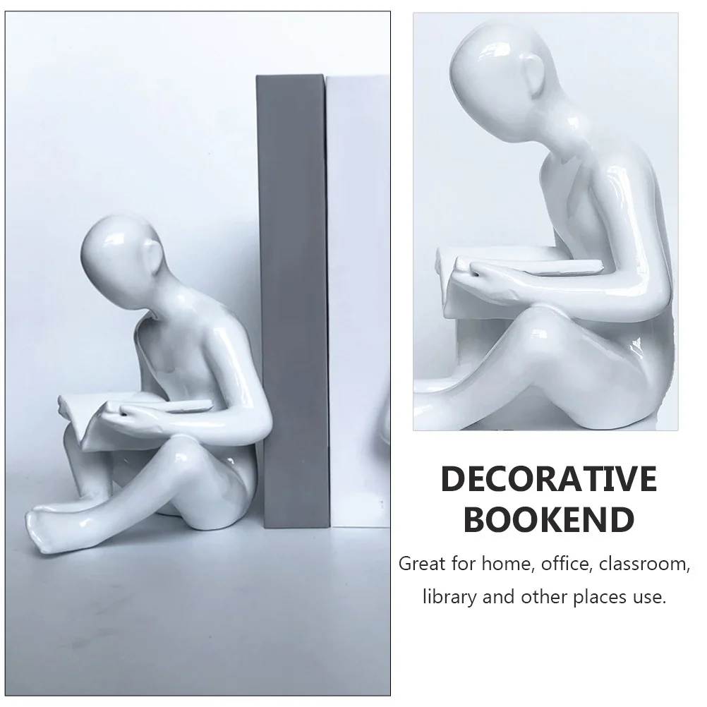 Decorative Bookend Resin Artware Household Bookshelf Adornment Desktop Organizer Modern Book End Scratch Protection Home Office