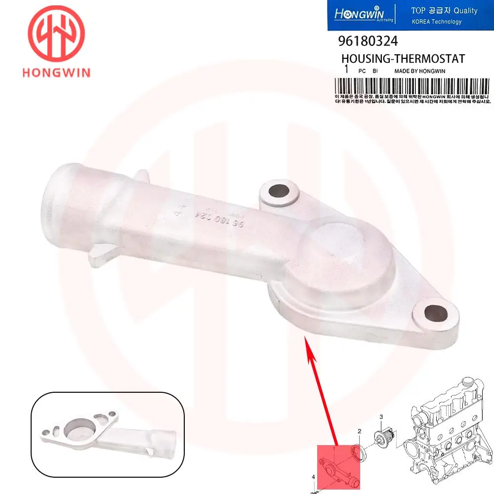 96180324 Carcaça do termostato do líquido refrigerante do motor para CHEVROLET AVEO DAEWOO LANOS NEXIA TACUMA 90234805 96143985