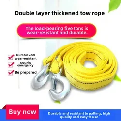 Thickened Heavy Duty Tow Rope 5 Ton Rescue 4 Meter Car Modified Off-road Vehicle Towing Strap Mini Car Towing Rope