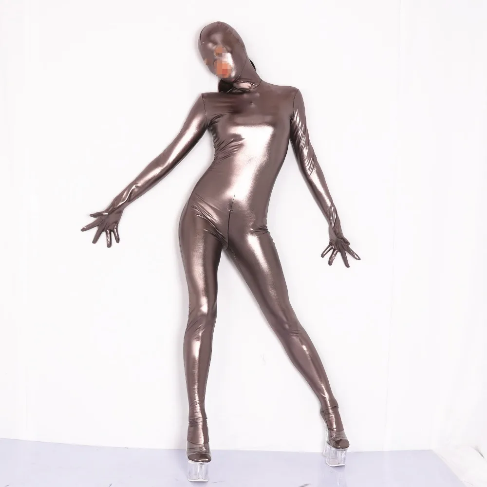 Костюм для косплея, сексуальное кожаное боди, двусторонняя молния с открытой промежностью, блестящий комбинезон для всего тела, мото и байкерская одежда для ночного клуба, подиумная одежда
