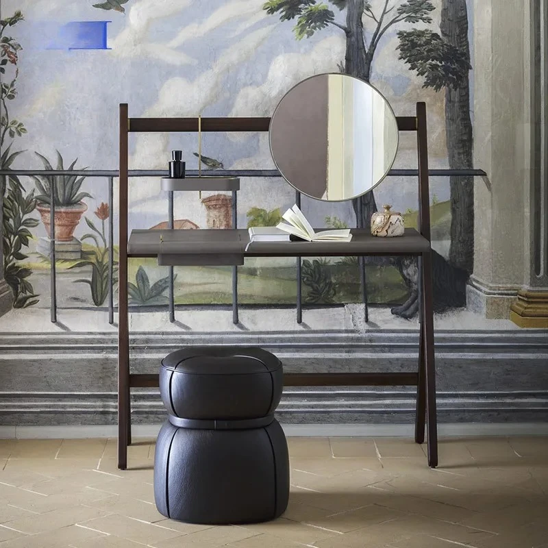 

Women Stool Luxury Dresser Eithe Drawers Makeup Living Room Dressing Table Storage Wooden Modern Comoda Pra Quarto Furniture