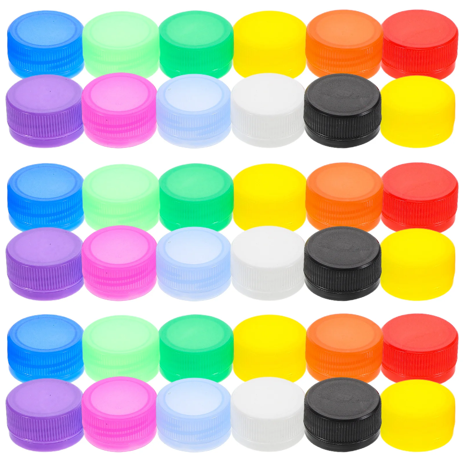 Bouchons de bouteilles en plastique colorés, 100 pièces, couvercles artisanaux de couleurs mélangées pour enfants, projets artistiques de bricolage, activités éducatives de la maternelle