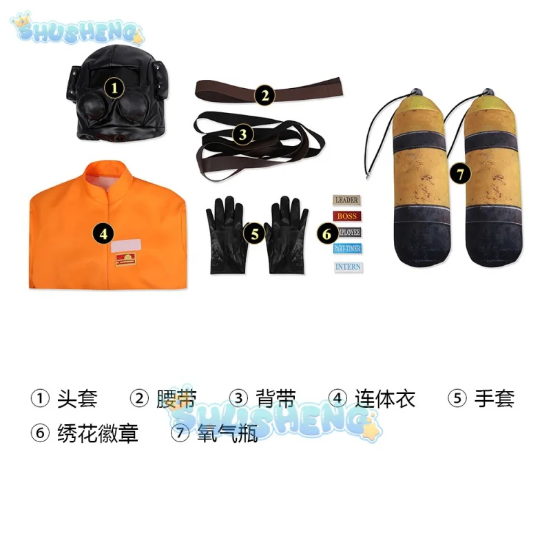 زي تنكري قاتل للبالغين ، زي برتقالي للحفلات ، ملابس مكياج للاعبي كوزبلاي