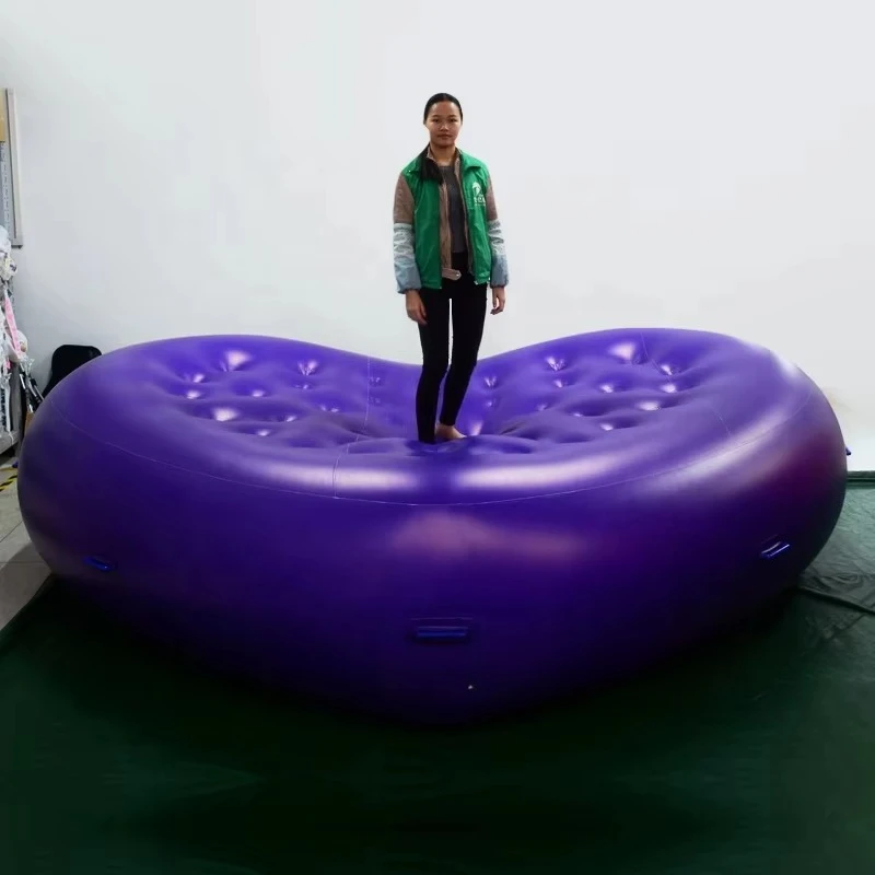 

Надувной матрас Hongyi в форме сердца из ПВХ фиолетового цвета, складной, с возможностью индивидуального заказа