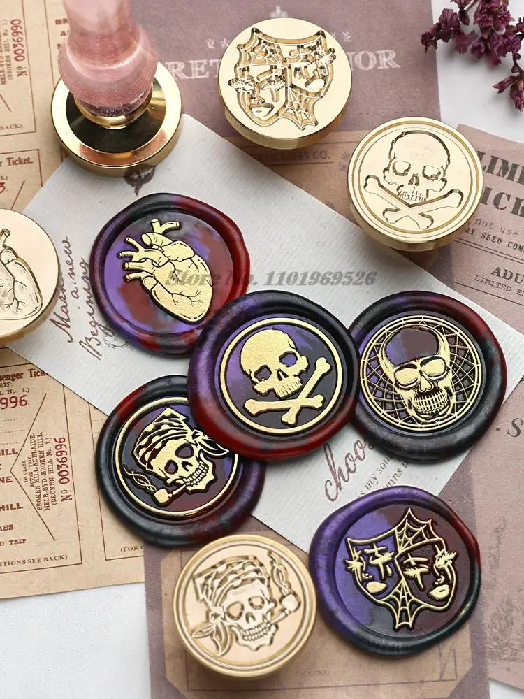 Wax Seal Stamps Retro Vintage Copper Head Fossils Snail For Festival Gift Wrapping Cards Scrapbooking Sealing Tools